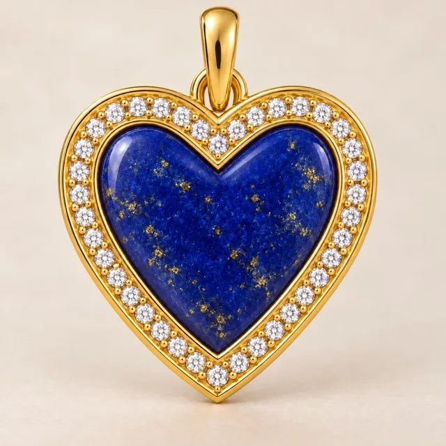 Herz Anhänger mit Lapislazuli